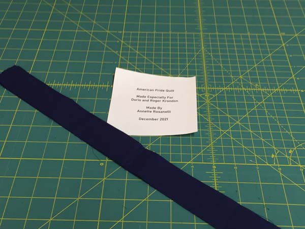 Quilt Label Tutorial Border Fabric