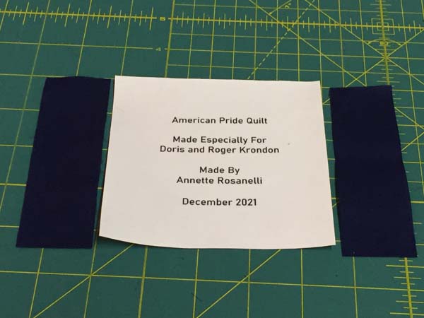 Quilt Label Tutorial Side Borders