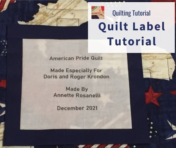 Quilt label tutorial