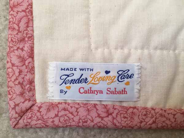 Custom Machine Embroidered Quilt Labels