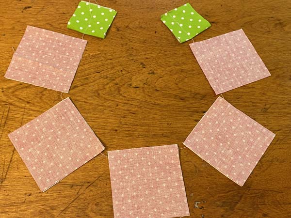 Quilting Leaders and Enders Showing Leaders Enders and Patchwork