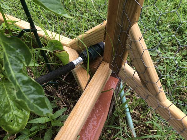 Raised Garden Bed Covers Bracket over foot