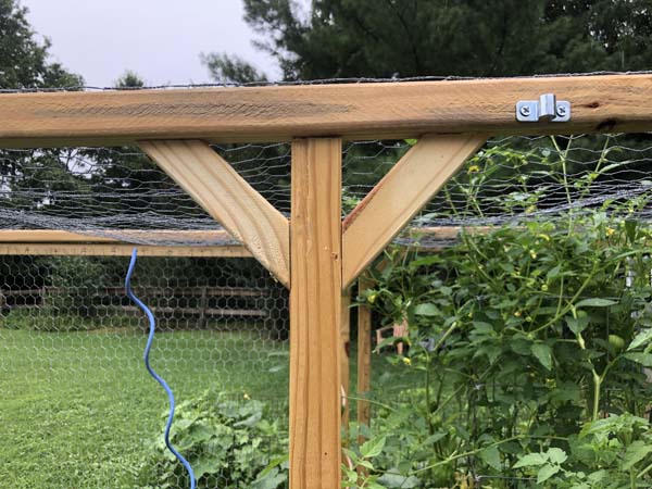 Raised Garden Bed Covers Center support and brackets