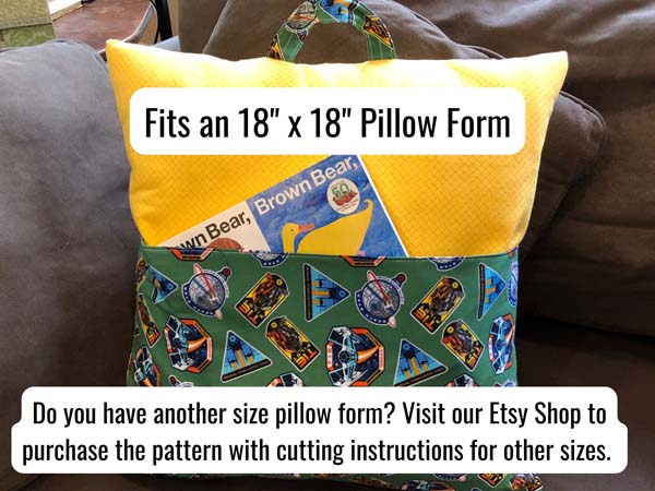 Reading Book Pillow Size