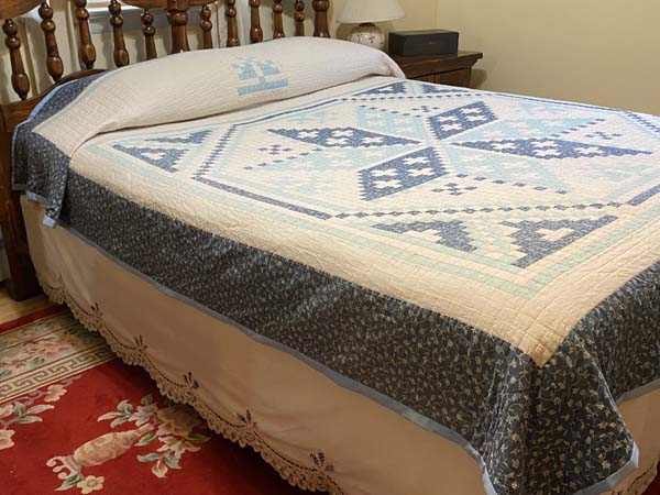 Rebind a Quilt Finished Quilt on Bed