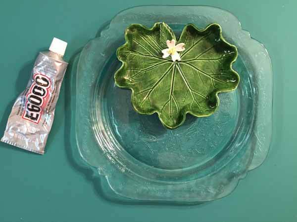 Recycled Dish Bird Feeder - Glue Plate