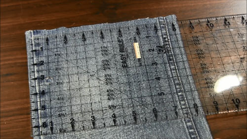 Lined Recycled Jeans Fabric Basket - Measure Jeans