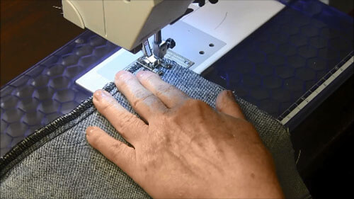 Lined Recycled Jeans Fabric Basket - Sew Jean Bottom