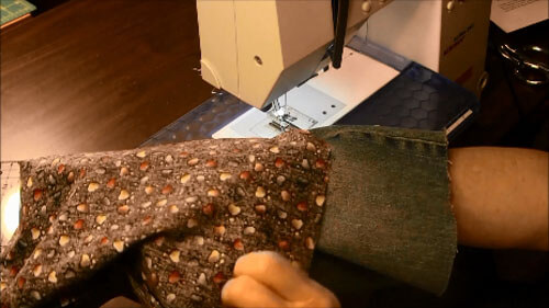 Lined Recycled Jeans Fabric Basket - Attach Lining