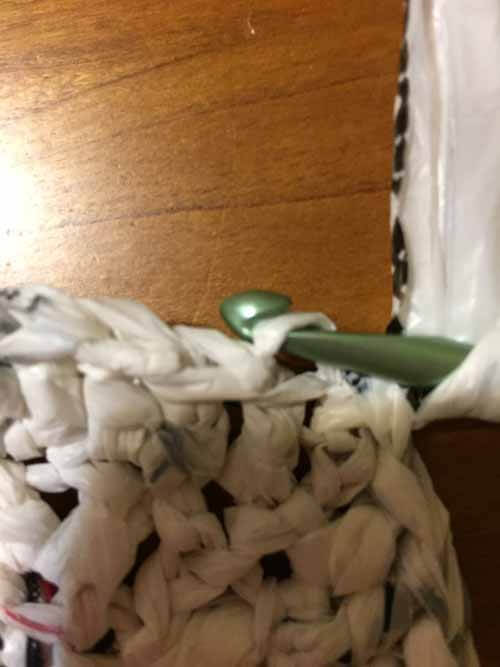 Recycled Plastic Bag Easter Baskets - Crochet Back Loop