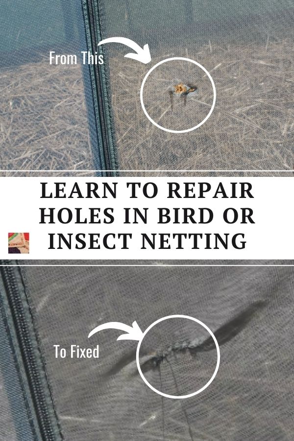 Fix Holes in Bird and Insect Netting - pin2