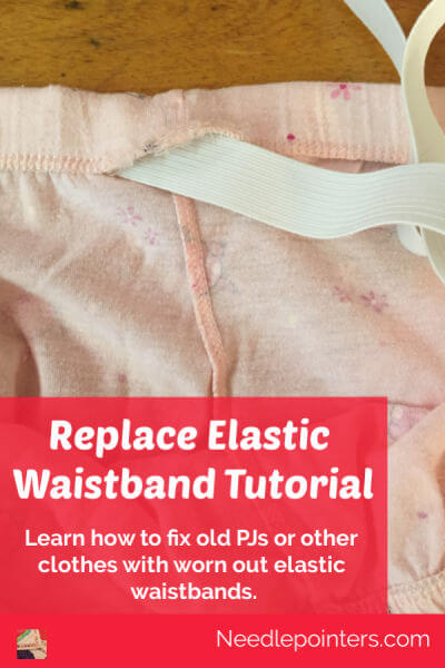 Replace Elastic Waistband in pants - pin