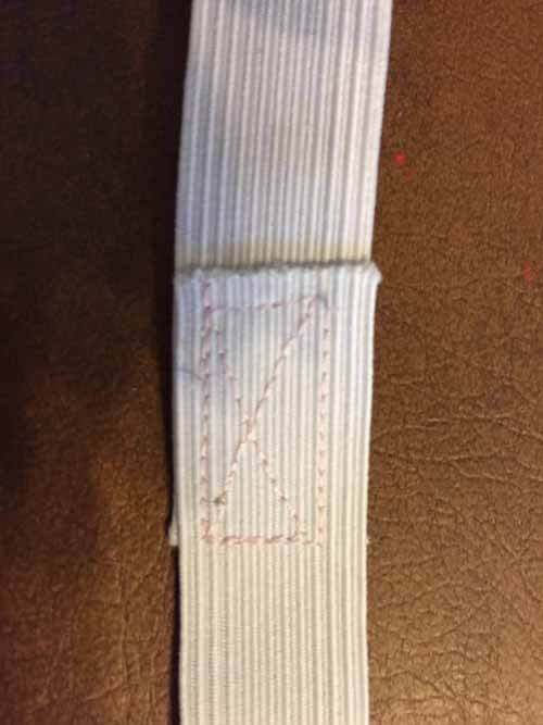 Replace Elastic in Pants - Stitch Elastic Ends Together