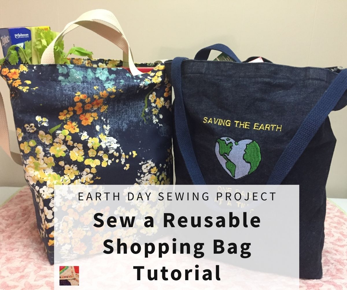 2 Sizes Utility Tote Bag PDF Sewing Pattern and Tutorial Instant