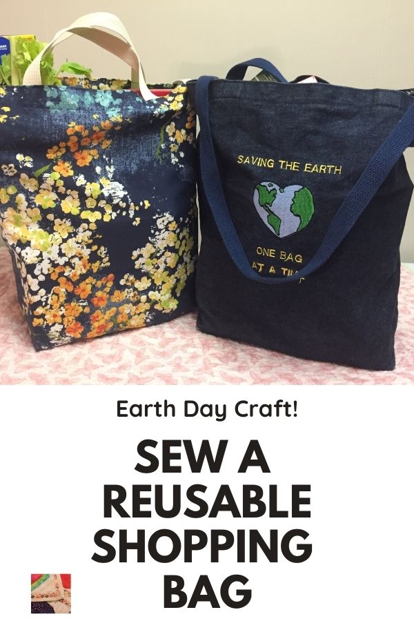 Reusable Shopping Bag Tutorial - pin