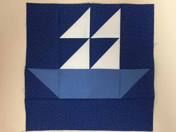 Sailboat Quilt - Block sample 1