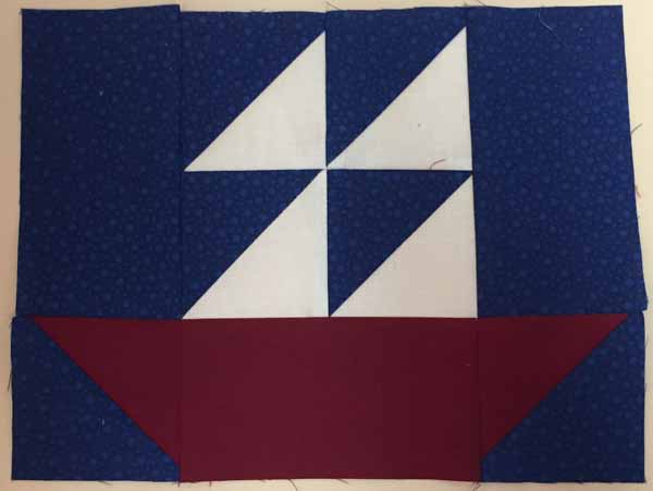 Sailboat Quilt - Block sample 2