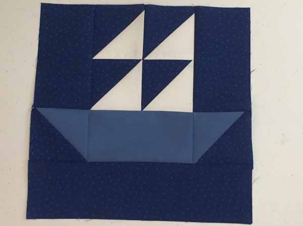 Sailboat Quilt Block - Complete