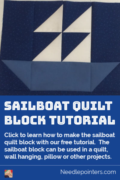 Sailboat Quilt Block Tutorial - pin