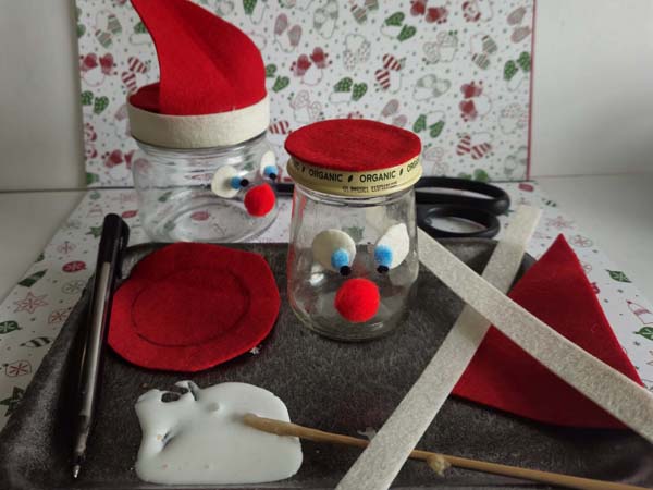 Santa Jars Glue Hat
