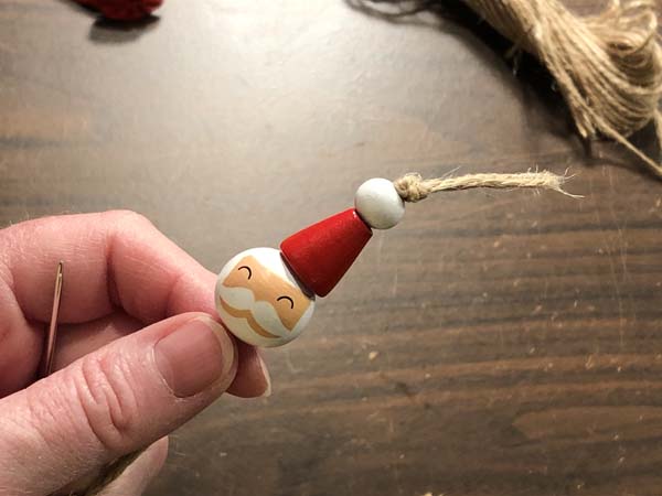 Santa yo yo ornament Face added