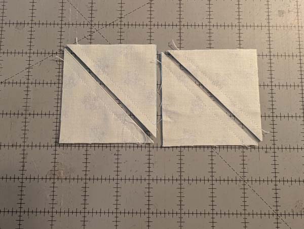 Sawtooth Star 10 Traditional Blocks Cut in half