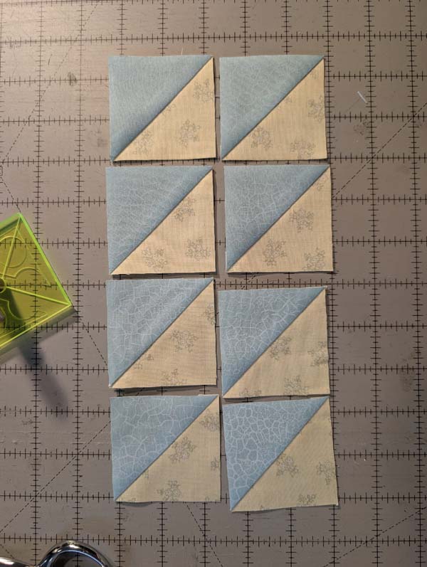 Sawtooth Star 14 Traditional finished Half square triangles