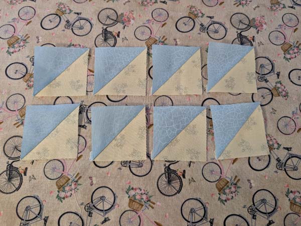 Sawtooth Star 19 Accuquilt Half Square Triangles finished