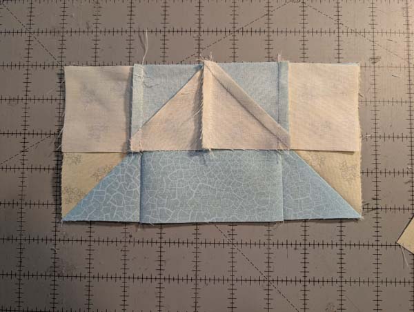 Sawtooth Star 34 Sew rows together