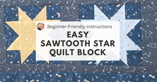 Sawtooth Star Quilt Block Tutorial - fb