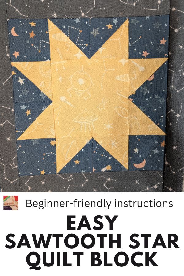 Sawtooth Star Quilt Block Tutorial - pin