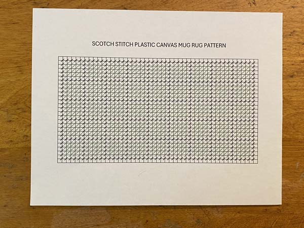 Scotch Stitch Mug Rug 2 Pattern