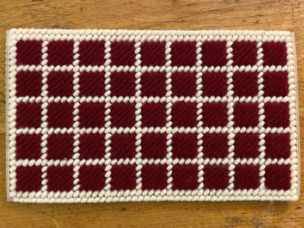 Scotch Stitch Mug Rug Overcast Stitch Finished