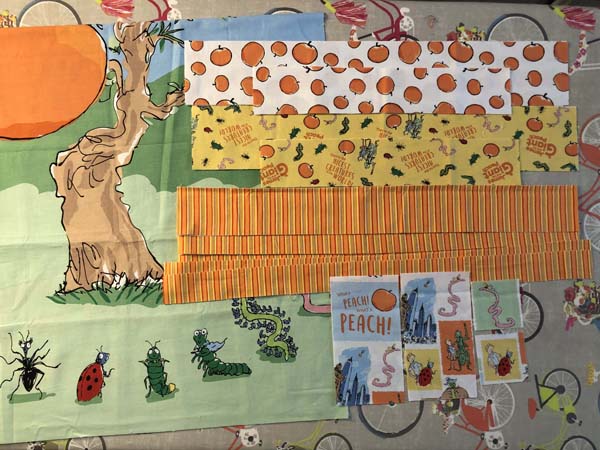 Scrappy Panel Quilt Border Strips Cut