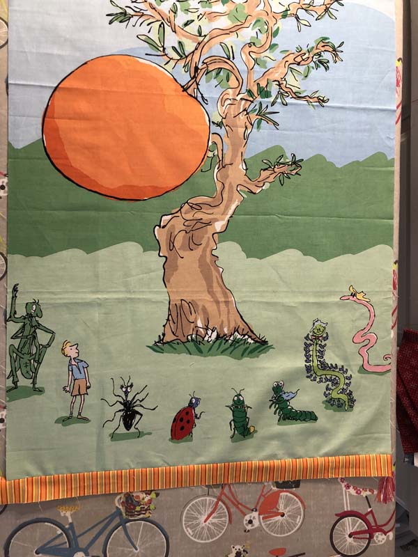 Scrappy Panel Quilt Bottom Border Added