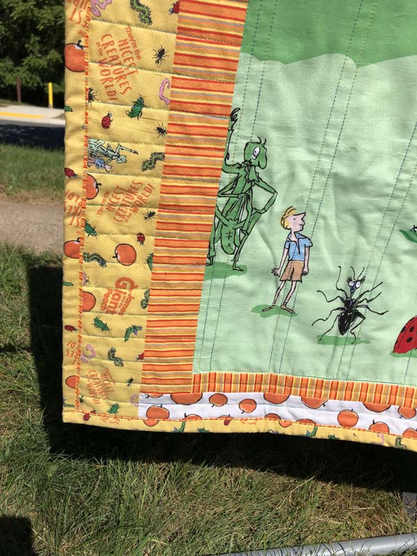 Scrappy Panel Quilt Close Up 1