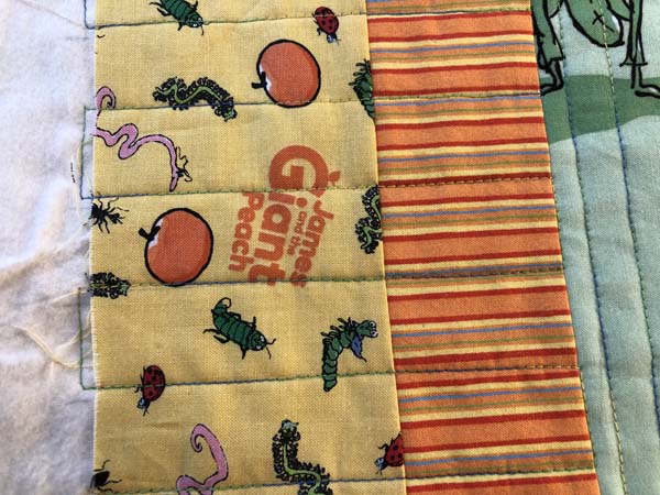 Scrappy Panel Quilt Close Up border quilting