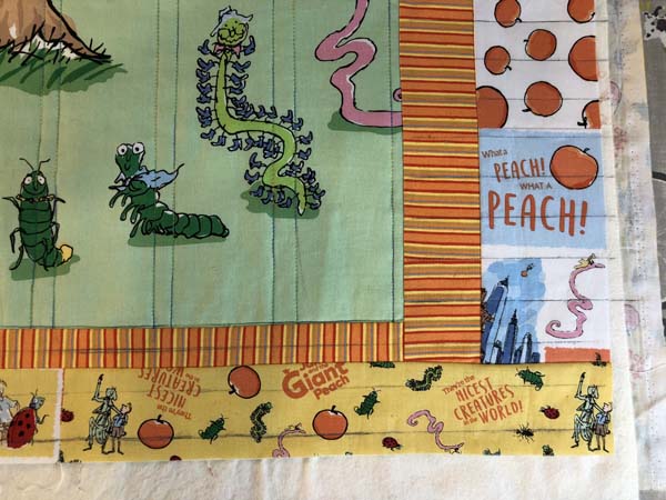 Scrappy Panel Quilt Show Markings for outer border quilting