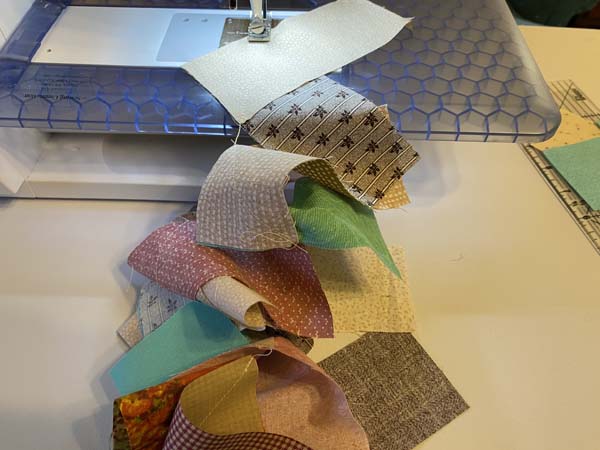 Scrappy Quilt Binding 9 Scraps Sewn Together