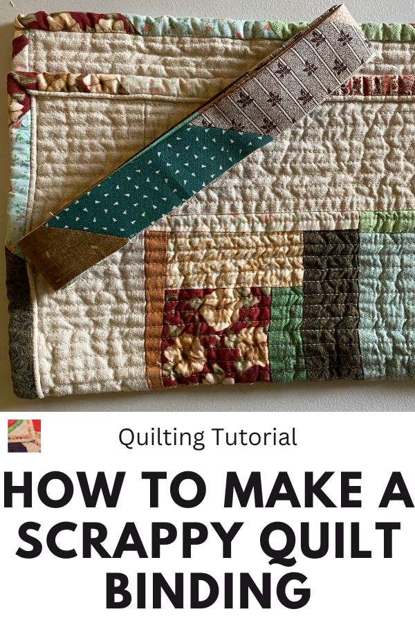 Scrappy Quilt Binding Tutorial - pin