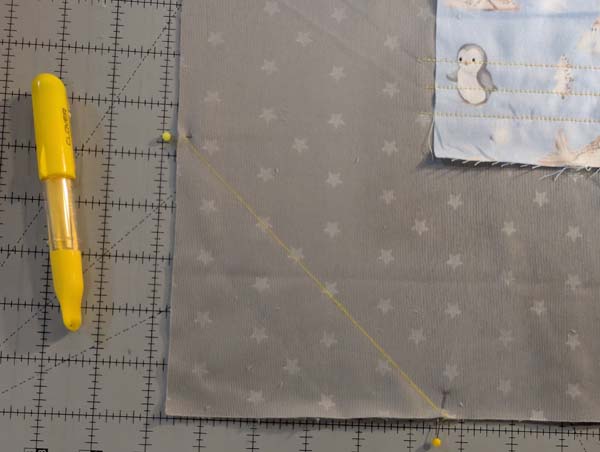 Self Bind Plush 8 showing marked line