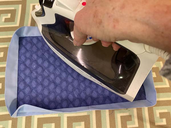 Selvage Mug Rug Iron Binding