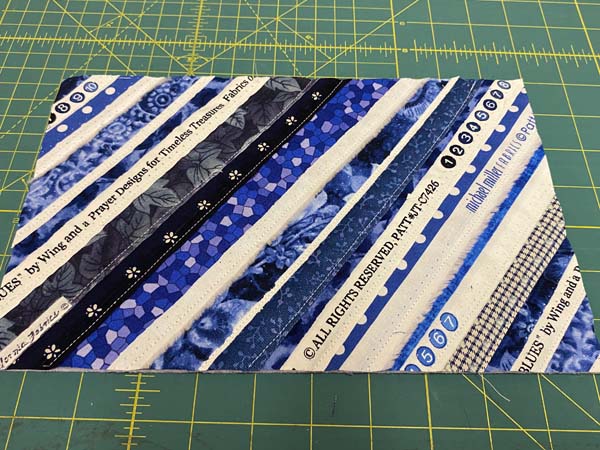 Selvage Mug Rug Trimmed Mug Rug Front