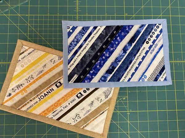 Selvage Mug Rug Two Finished