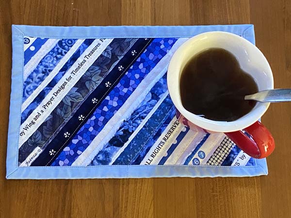 Selvage Mug Rug by Annette