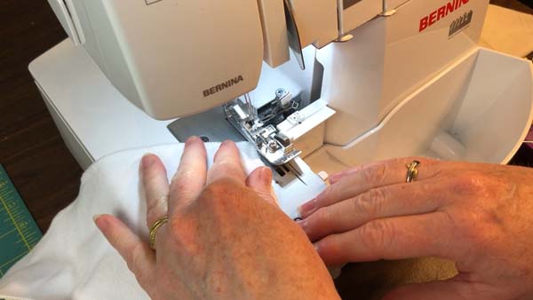 Serger Bib 15 Flip Over Sew Across Point