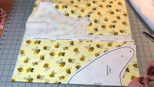 Serger Bib 3 Pattern On Fabric