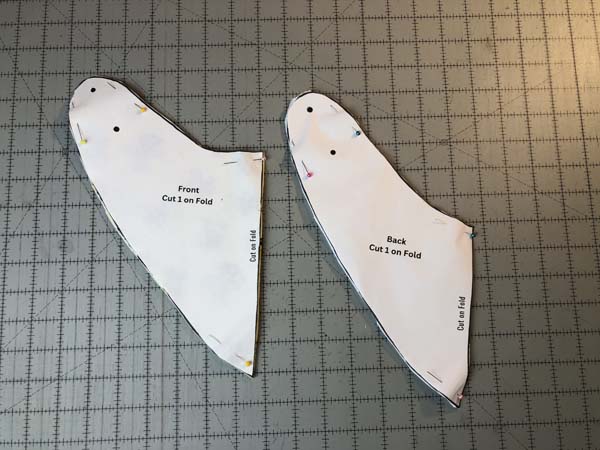 Serger Bib 4 Fabrics Cut Out