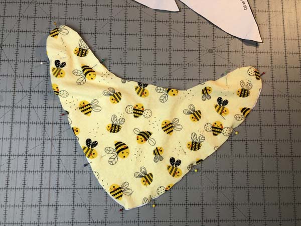 Serger Bib 7 Pinned Fabrics