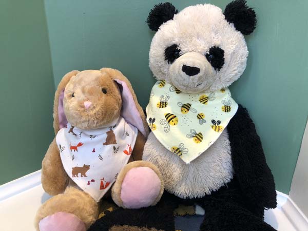 Serger Bib on Bear and Rabbit